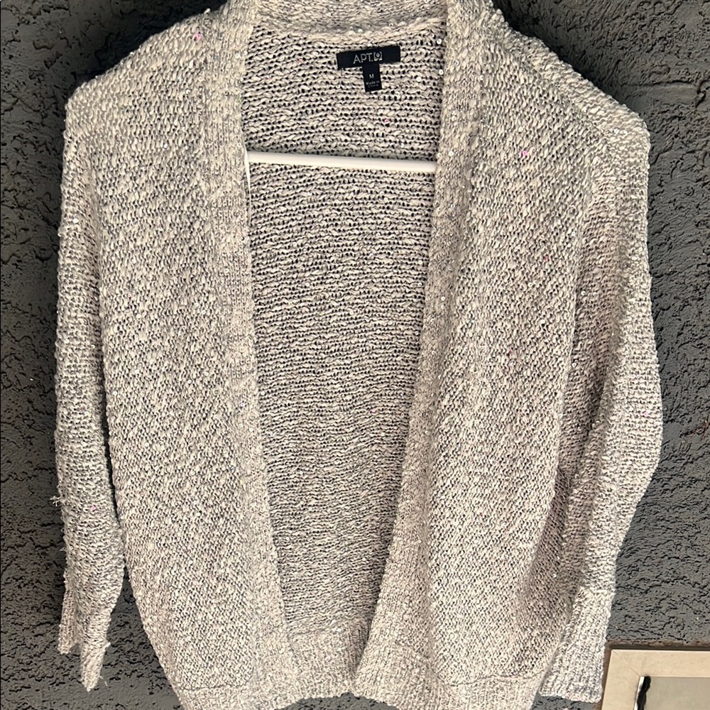 Apt. 9 Gray Knit Cardigan Sweater